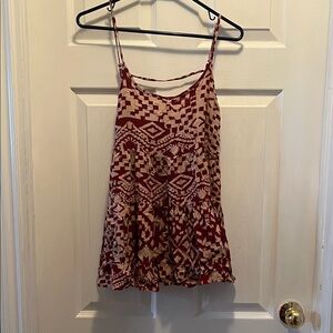 Chic Patterned Spaghetti Strap Blouse